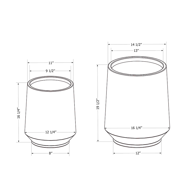 Dalya set of 2 planter pots - Terracotta