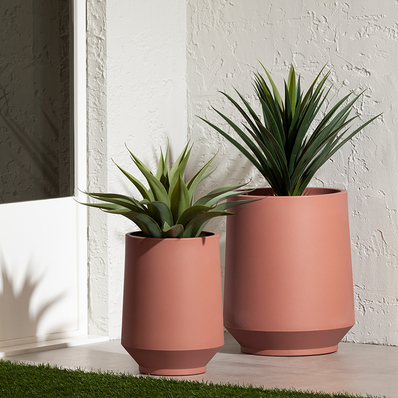 Dalya set of 2 planter pots - Terracotta