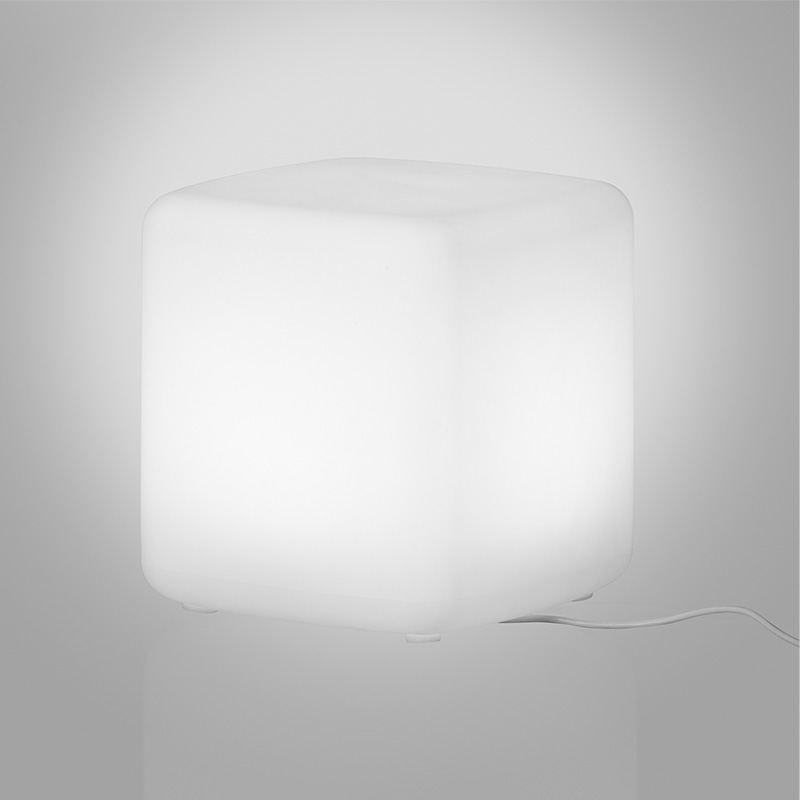 Dalya lighted side table - White