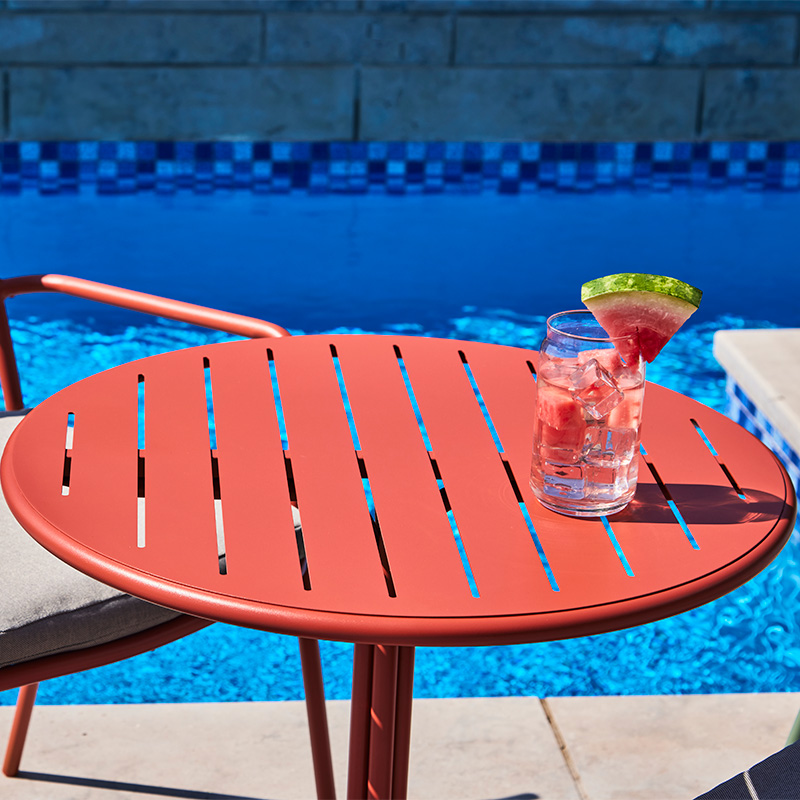 Table bistro Flores - Corail