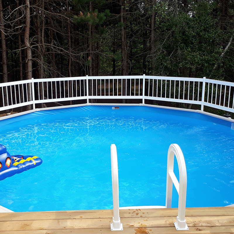 Kit de clôture de piscine hors terre GLI blanc (Kit B - 3 sections)