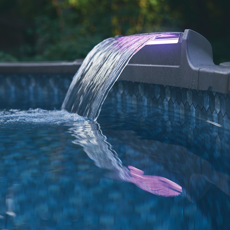 Chute d'eau pour piscine Starfall série platine - Gris