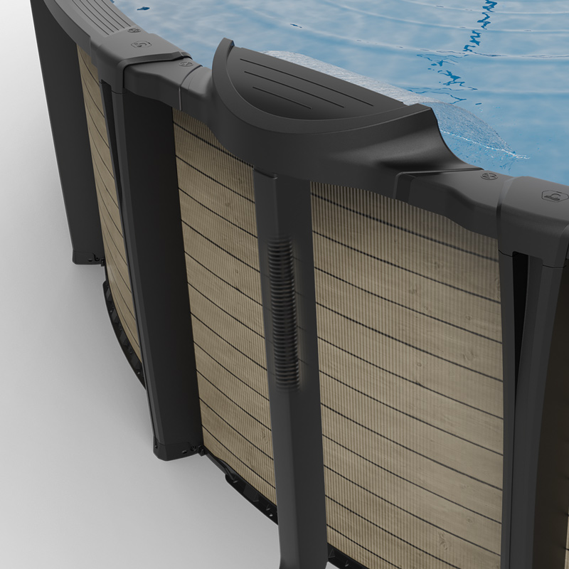 Chute d'eau pour piscine Starfall série diamant - Noir