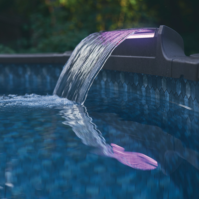 Chute d'eau pour piscine Starfall série platine - Noir