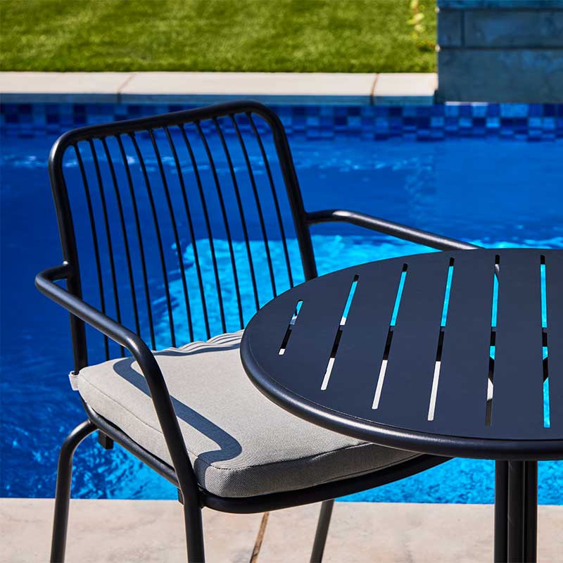 Ensemble bistro Flores - Noir