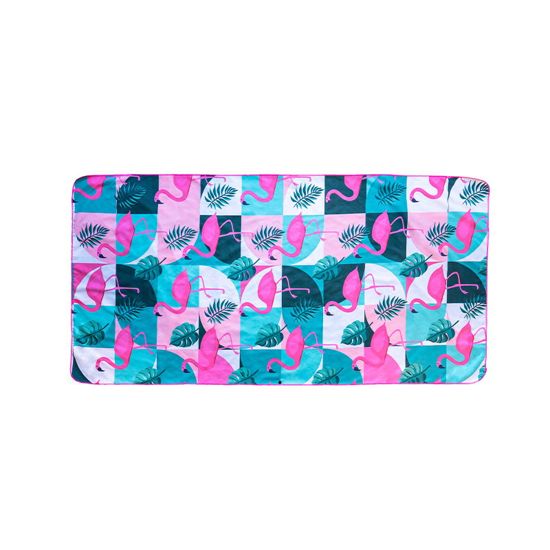 Serviette de plage en microfibre - Flamant rose