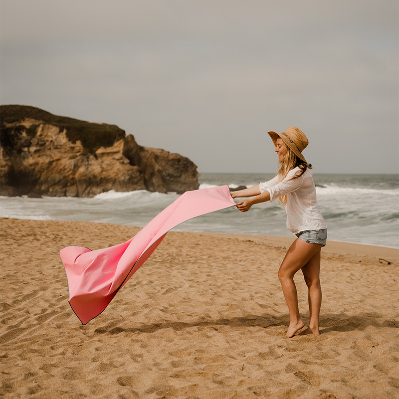 Microfiber beach towel - Pink