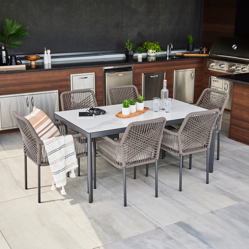 Raja dining set 6 chairs with 36