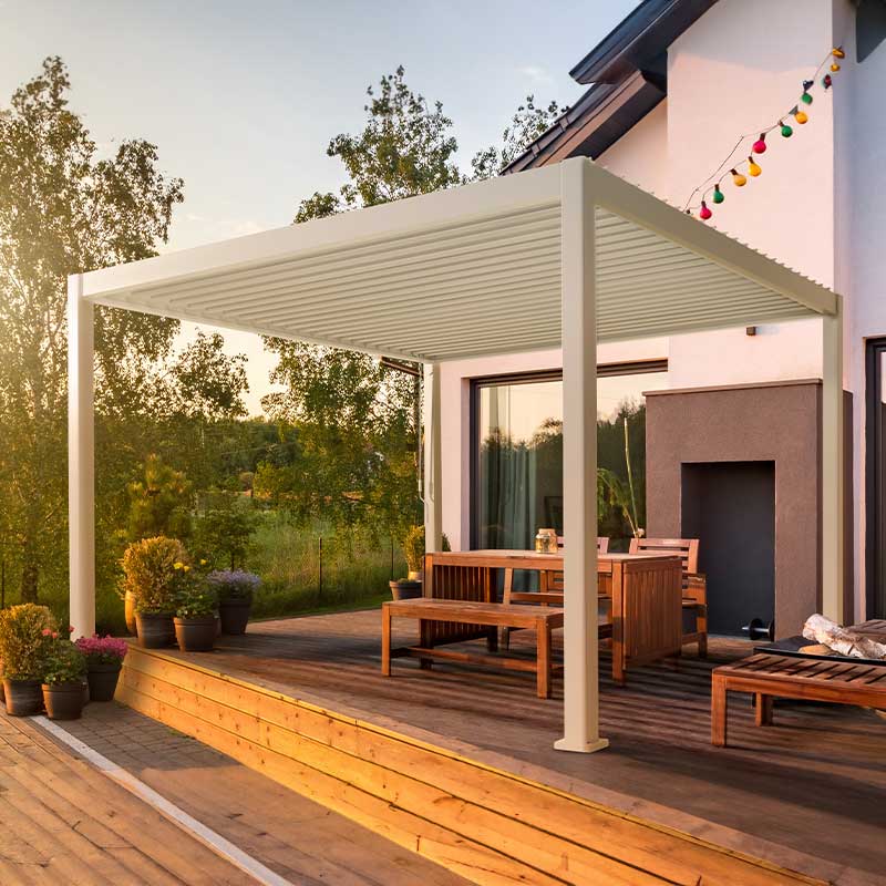 Pergola Cosa manuelle 10' x 13' - Blanc