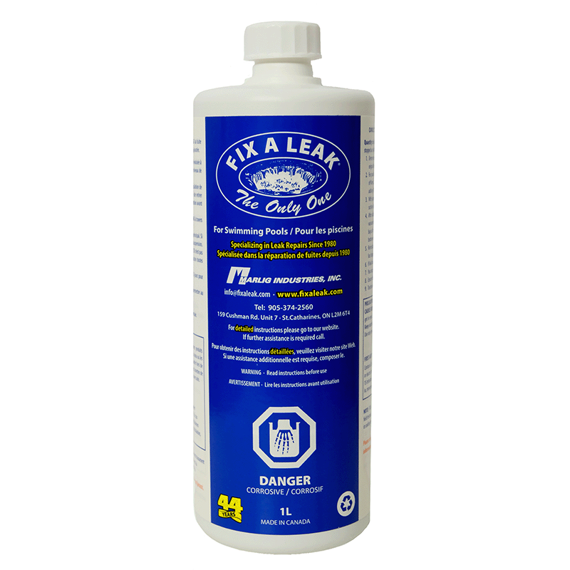Liquide de réparation des fuites pour piscine Fix a Leak (bouteille de 32 oz)