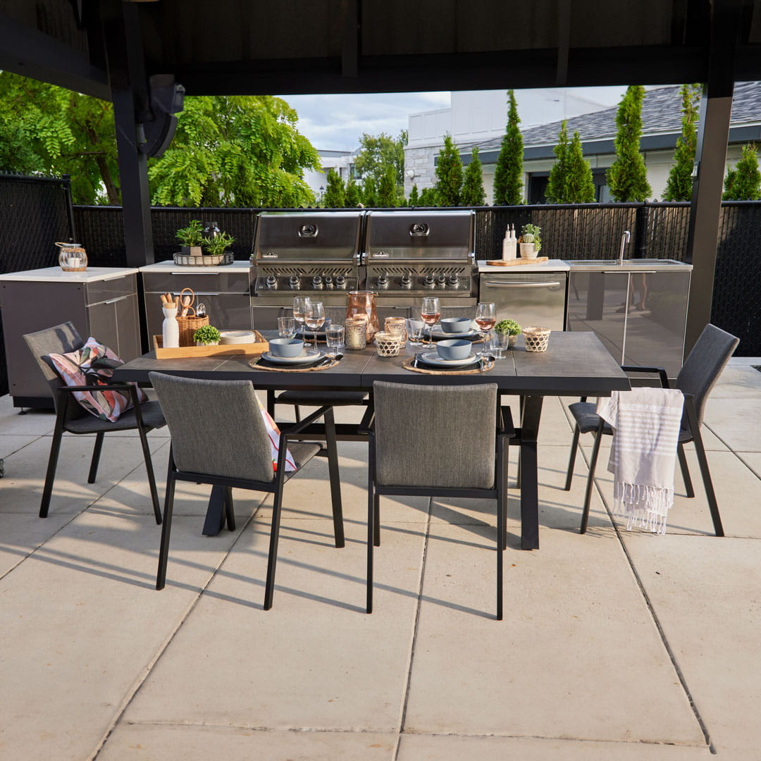 Iceland dining set 6 chairs with 41