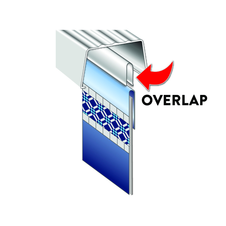 Toile à rabat 2000 pour piscine hors terre ronde 24' Contempra