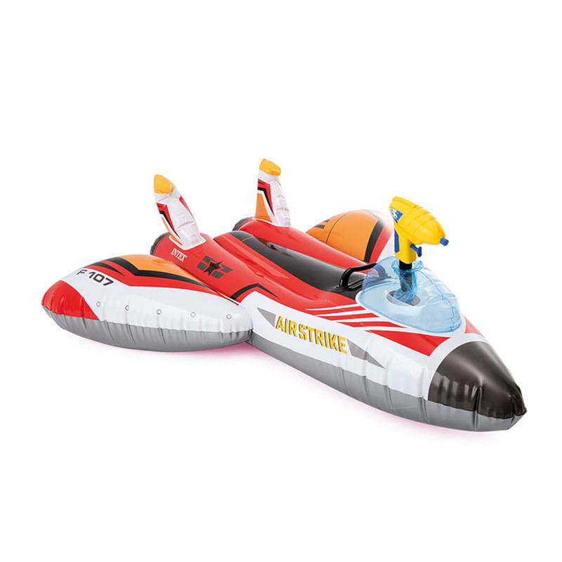 Gonflable à chevaucher - Avion de chasse avec fusil à Eau 46
