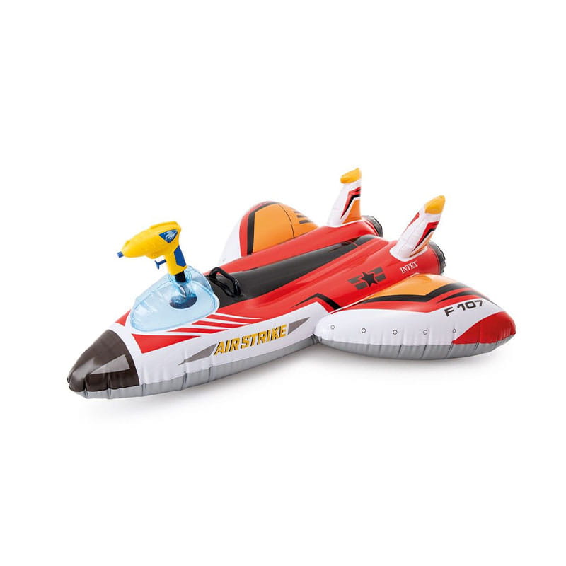 Gonflable à chevaucher - Avion de chasse avec fusil à Eau 46