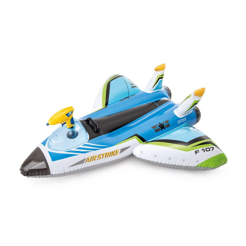 Gonflable à chevaucher - Avion de chasse avec fusil à Eau 46