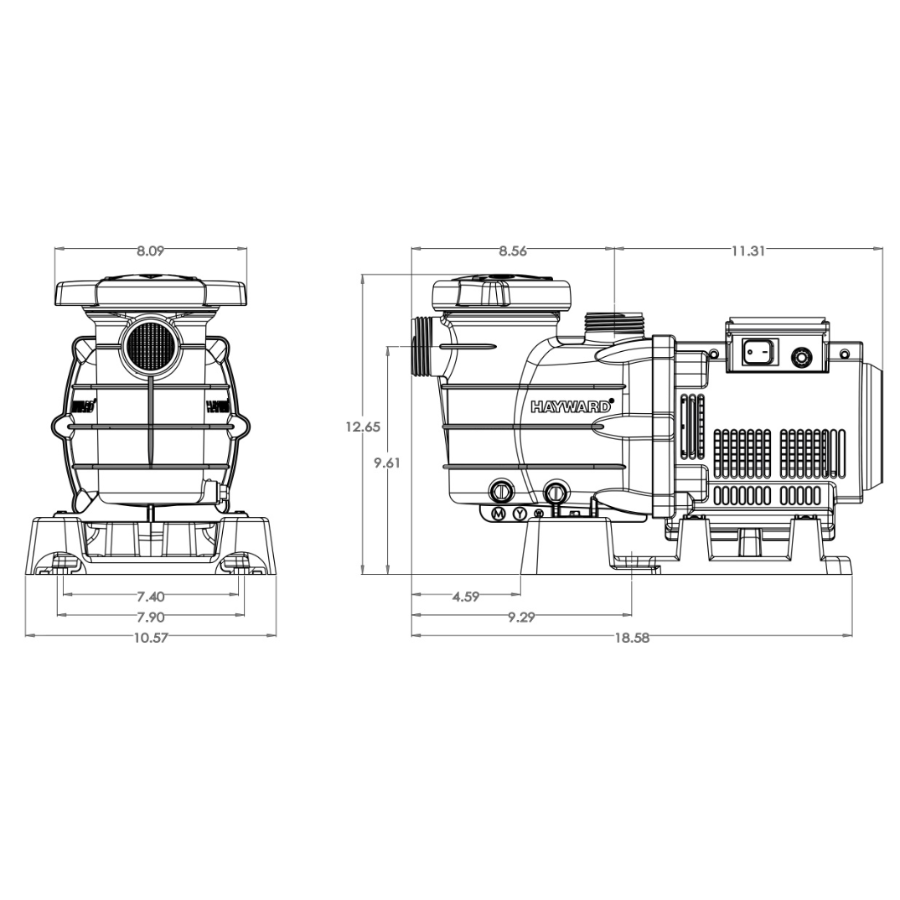 Pompe Turbo Flo ll à 1 CV de Hayward pour piscines hors terre