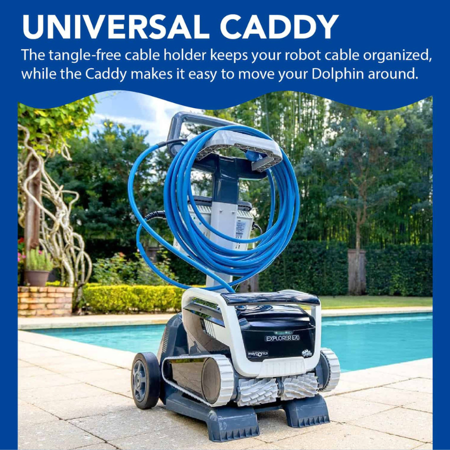 Dolphin Explorer E70 WiFi Capable Robotic Pool Cleaner with BlueTooth and Caddy Cart