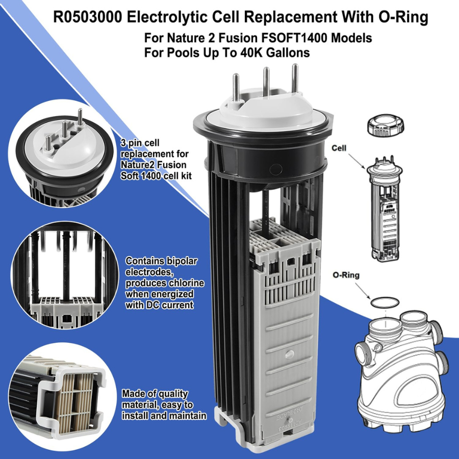 Zodiac R0503000 - Nature2 Fusion Soft 1400 Replacement Cell with O-Ring