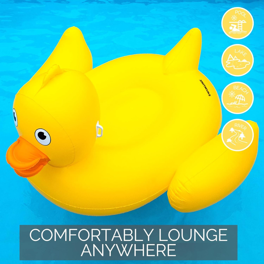 Flotteur géant pour piscine Lucky Ducky