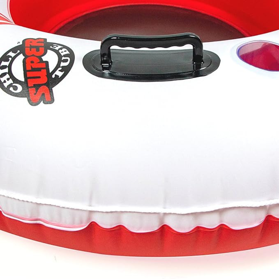 Solstice Super Chill 3 Person Floating Island (White / Red)