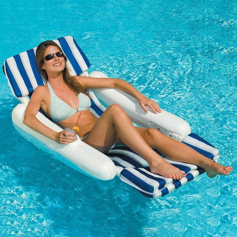 SunChaser Padded Floating Luxury Pool Lounger