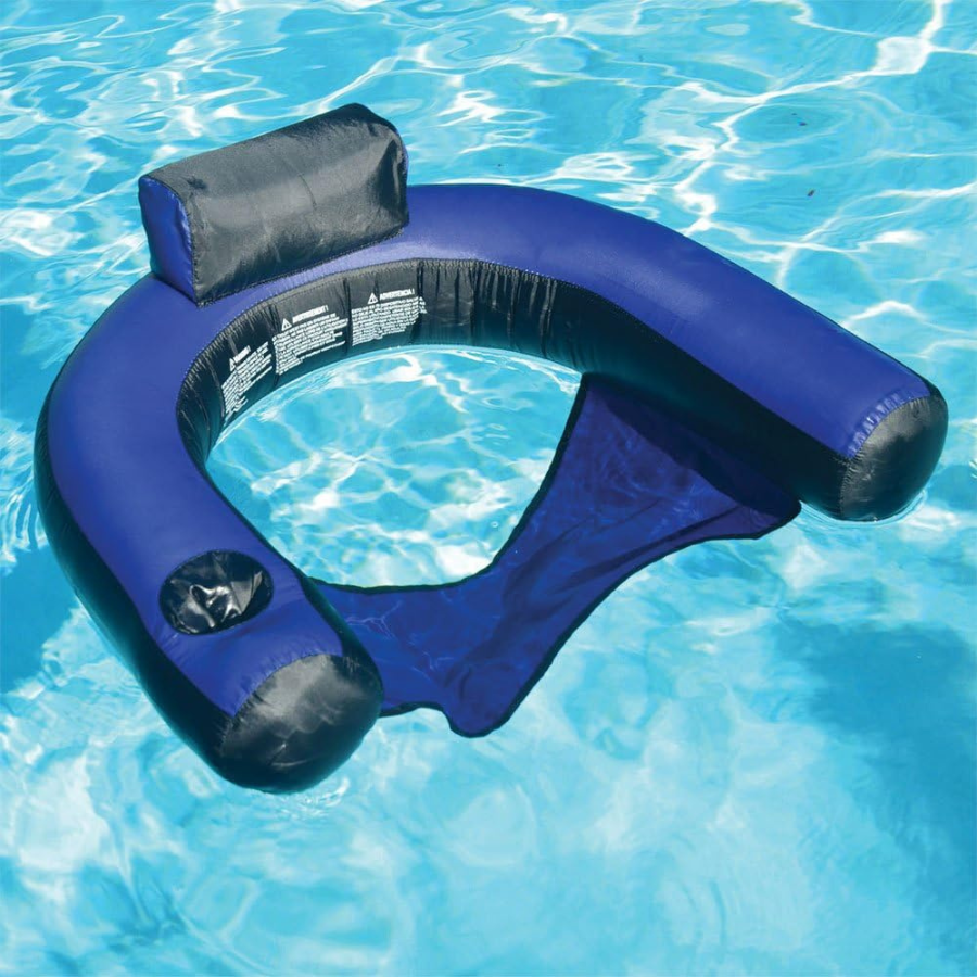 Chaise de piscine en U recouverte en nylon