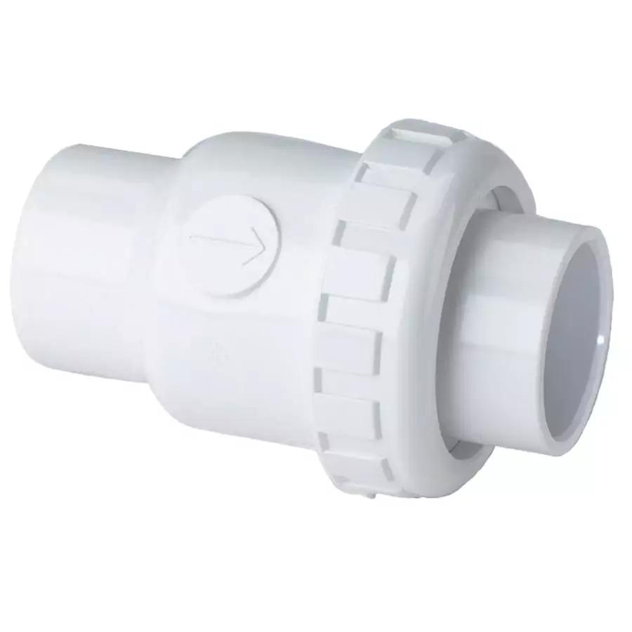 Clapet anti-retour Praher en PVC de 1,5 pouce avec ressort femelle