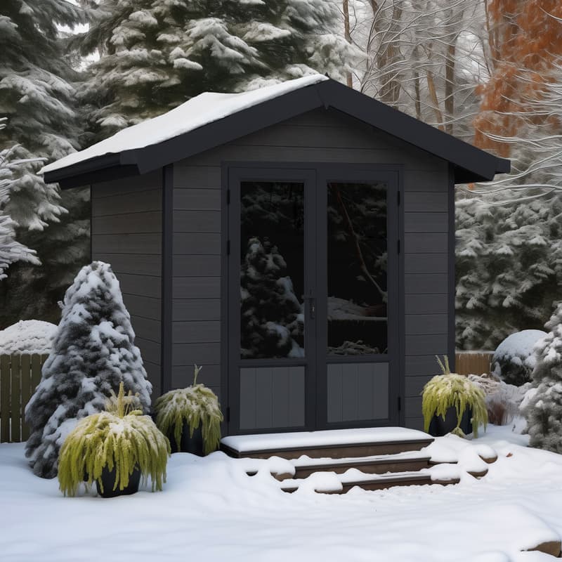 Scandinavian Shed 7' x 7' Grey Rock