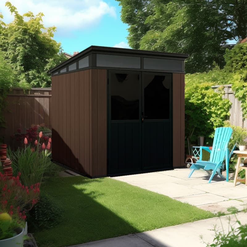 Mirage Shed 7' x 7' Brown Cedar