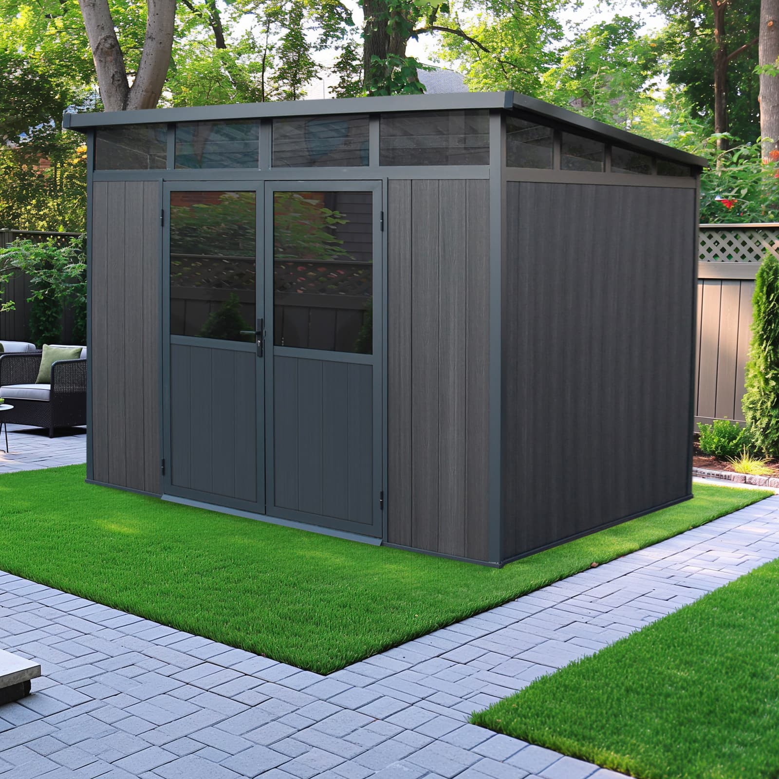 Mirage Shed 9' x 7' Grey Rock