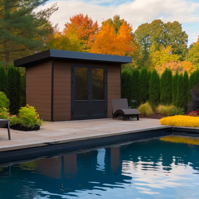 Mistral Shed 10' x 10' Brown Cedar