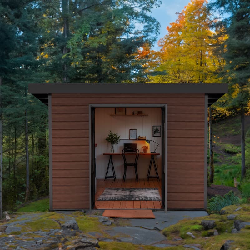 Mistral Shed 10' x 10' Brown Cedar