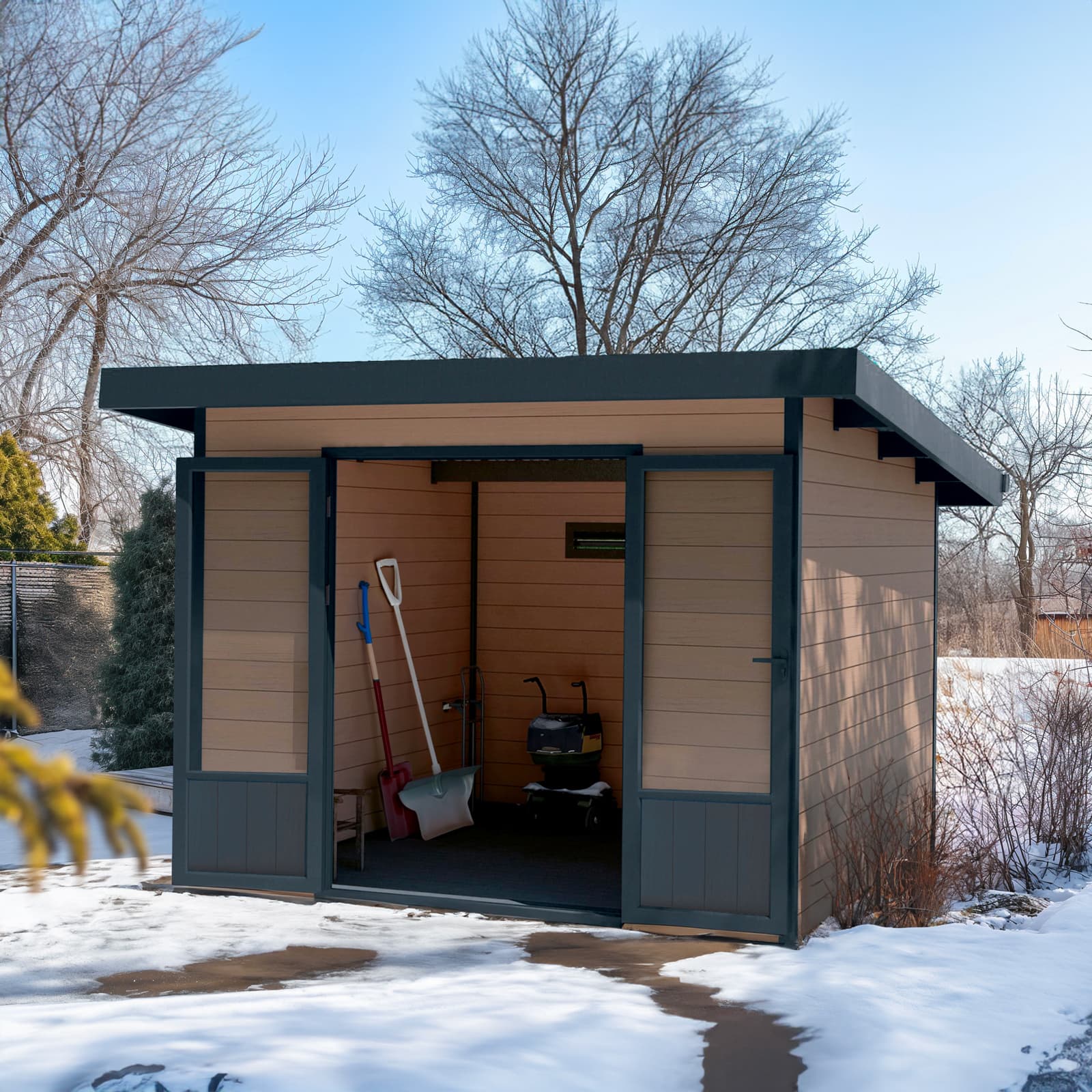 Mistral Shed 10' x 10' Walnut