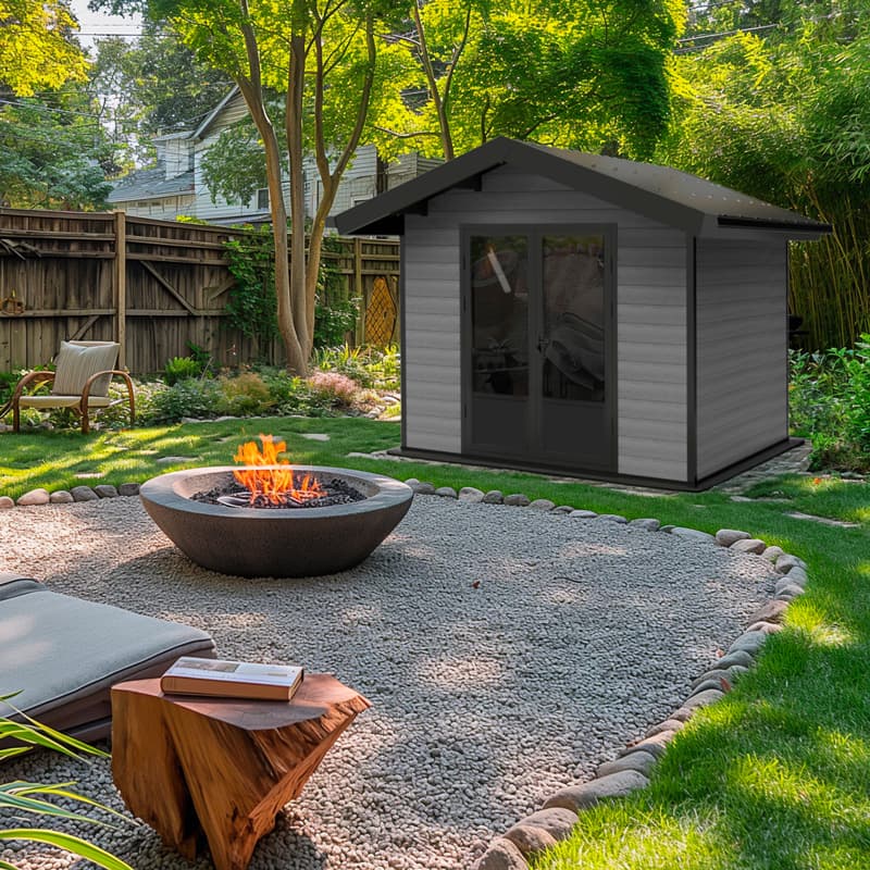 Scandinavian Shed 10' x 10' Nordic Grey