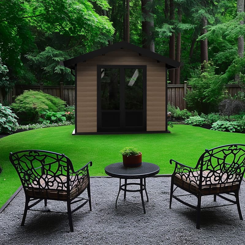 Scandinavian Shed 10' x 10' Walnut