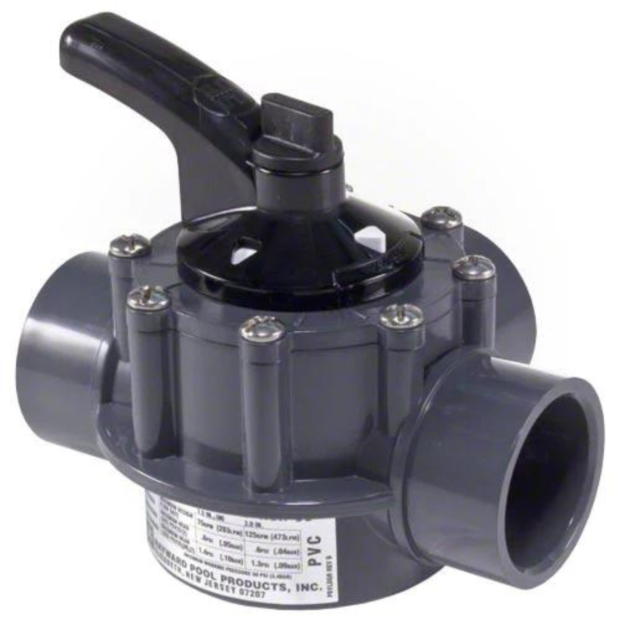 Hayward 3 Port 1.5 x 2 inch PVC Ball Valve