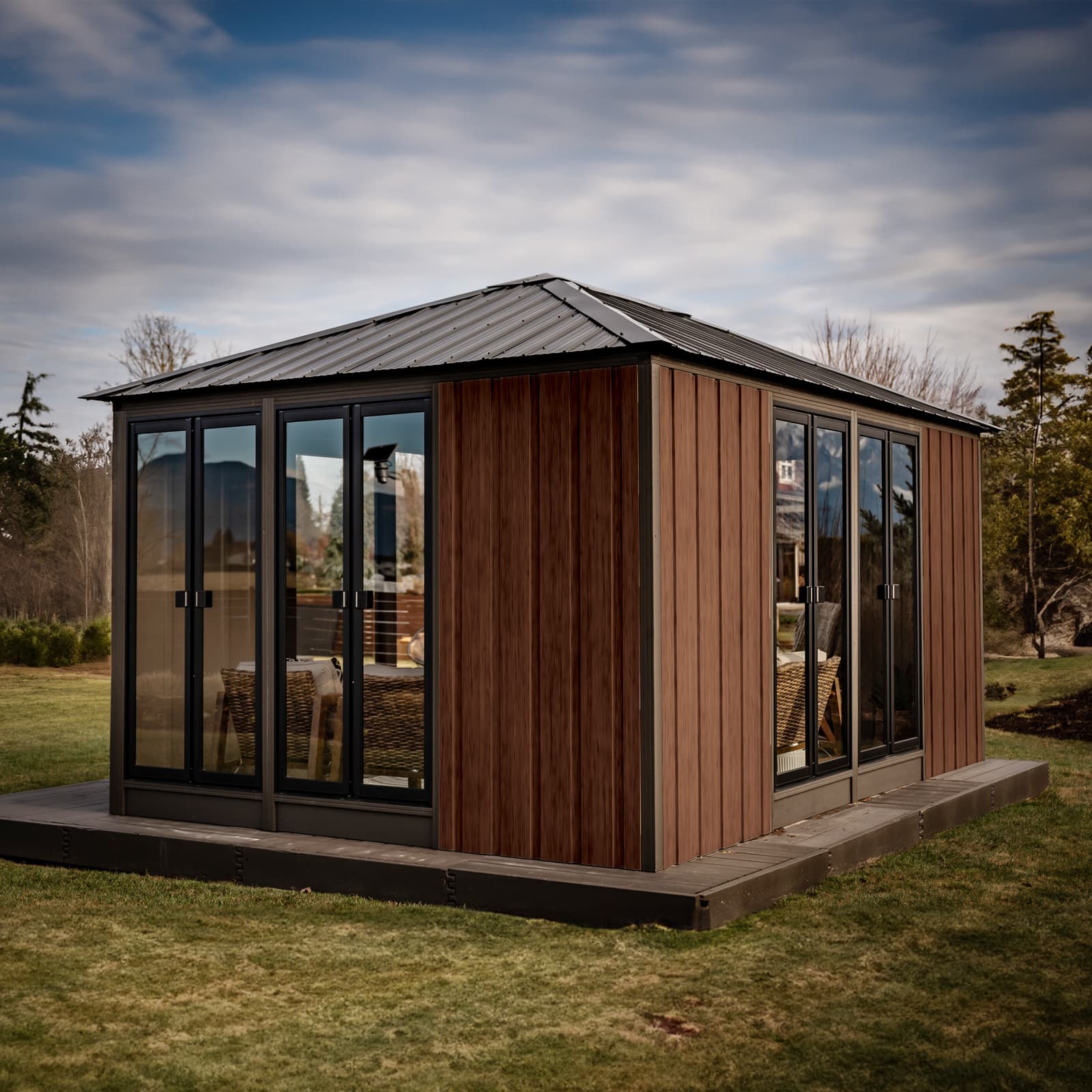 Pavillon Sofia 11' x 14' - Blacksmith - Espresso