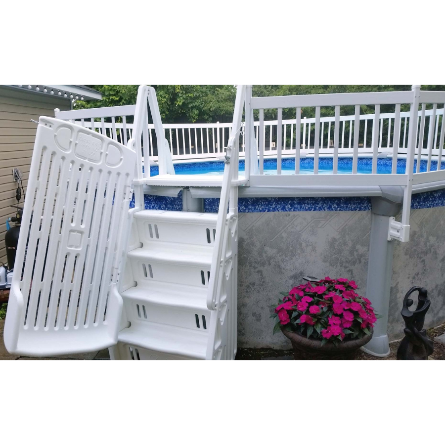 Grande marche, échelle et barrière d'entrée (Taupe)