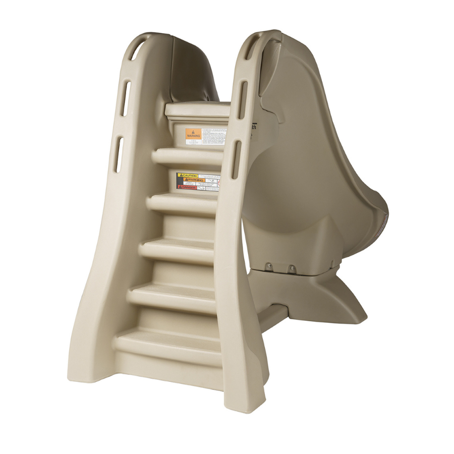 Toboggan de piscine creusée amovible et sécuritaire SlideAway (Taupe)