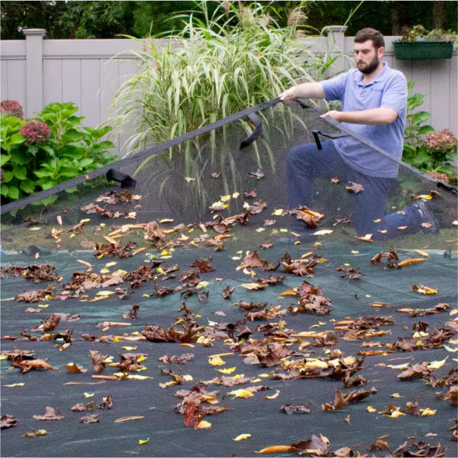 24 x 44 ft Rectangle Mesh Leaf Cover Hemmed