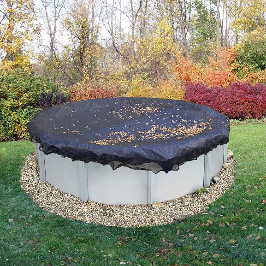 24 ft Round Mesh Leaf Cover Hemmed