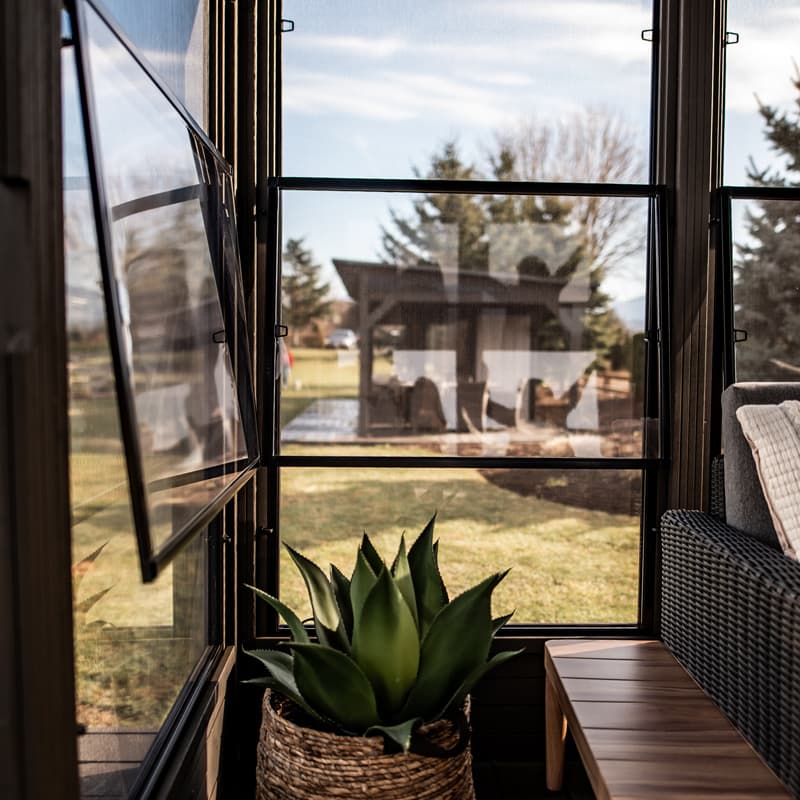 Adela Pavilion 11' x 11' - Blacksmith - Espresso