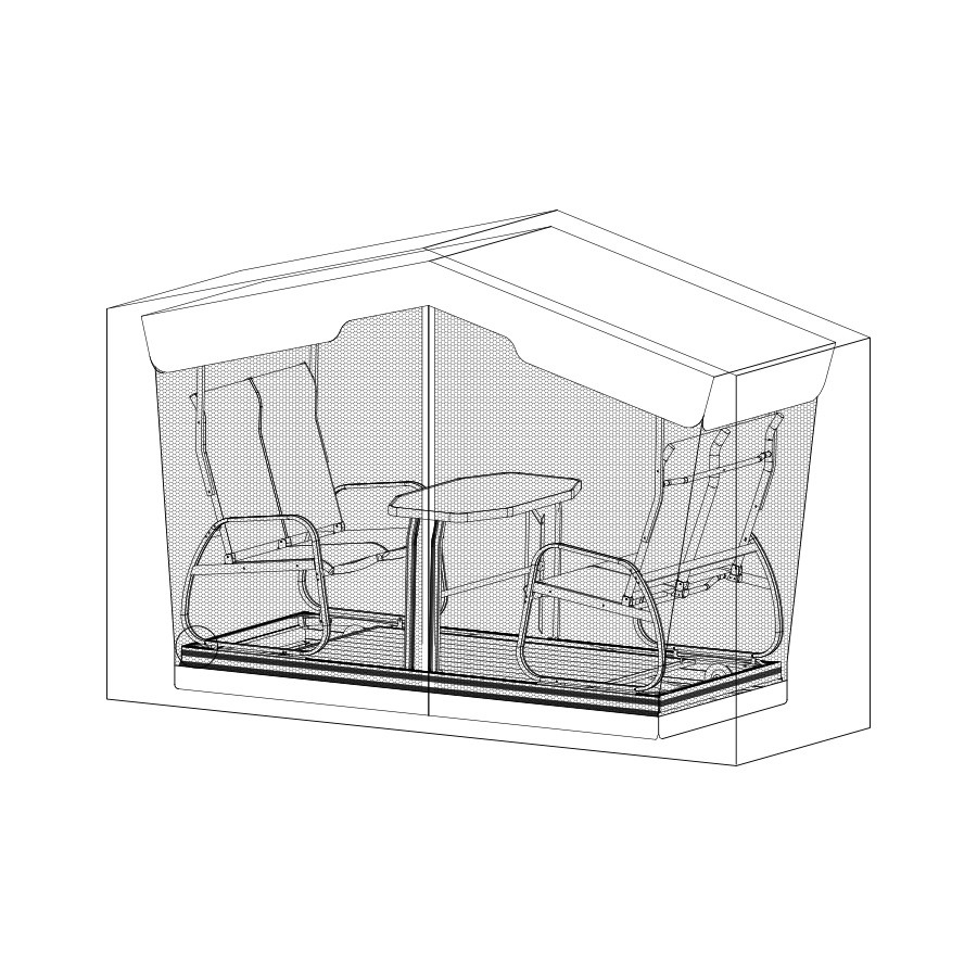Housse pour balançoire 4 places - Blanc