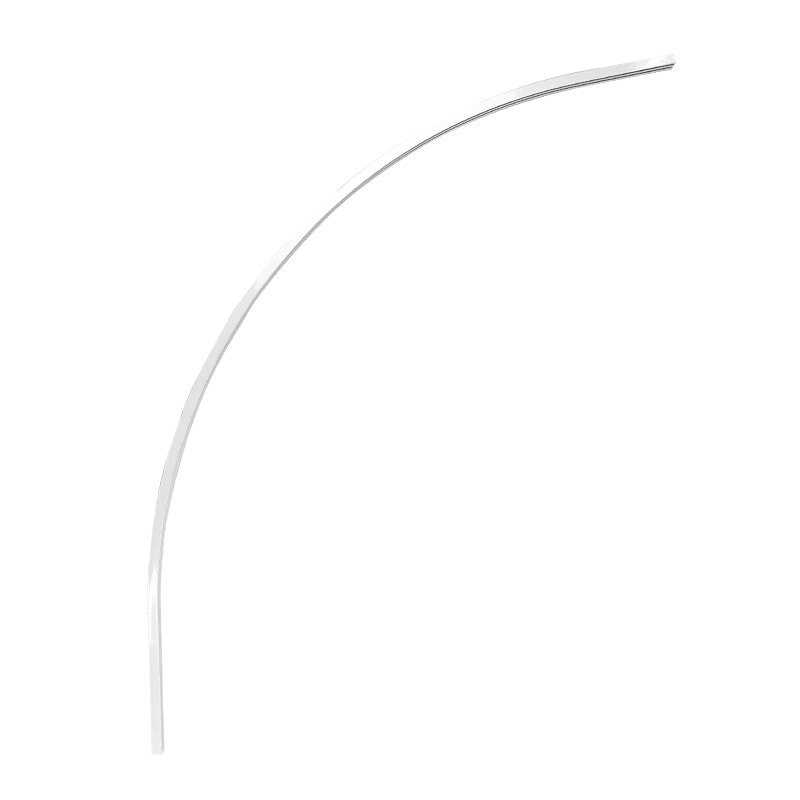 Coin de 2 pieds à Deux Pistes en Aluminium Blanc Montage Latéral pour Margelle de Piscine Creusée