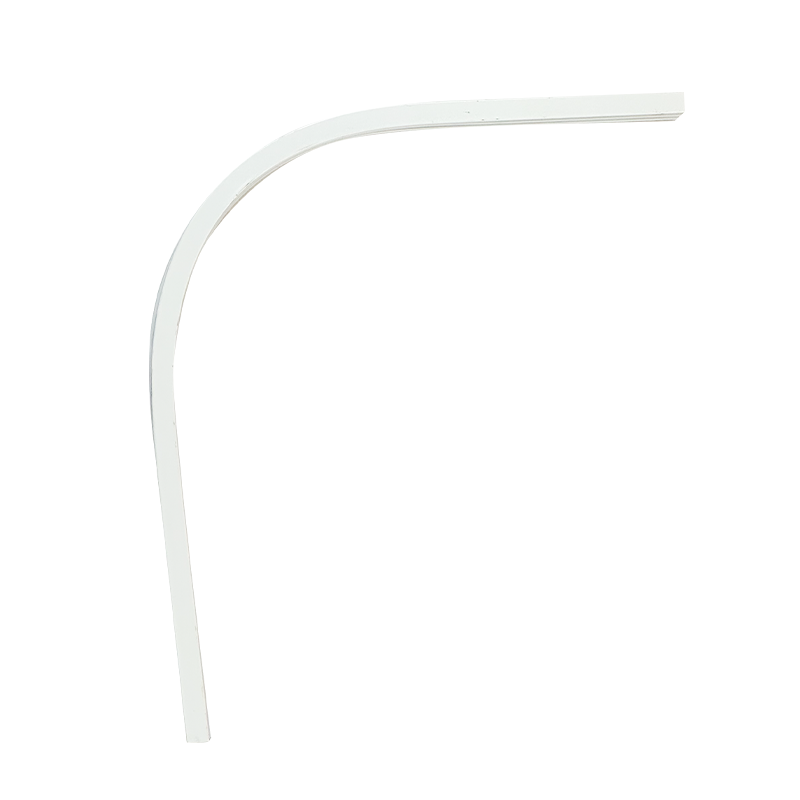 Coin de 6 pouces à Deux rail en Aluminium Blanc Montage Latéral pour margelles de Piscine Creusée