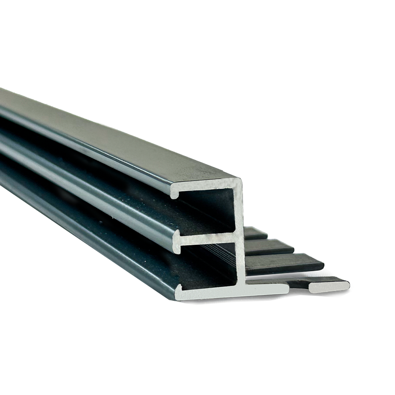 Margelle creusée à double rail, montage supérieur, angle de 6 pouces, gris