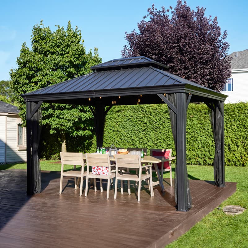 12' x 12' Bruxelles Gazebo - Graphite