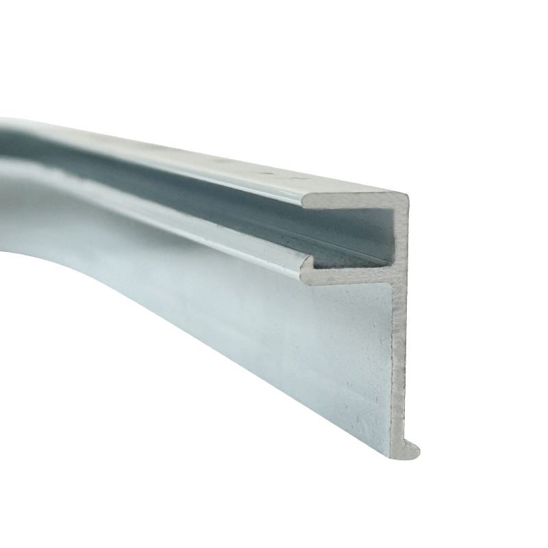 Single Track Side Mount White Aluminum Inground Coping 6 Inch Corner