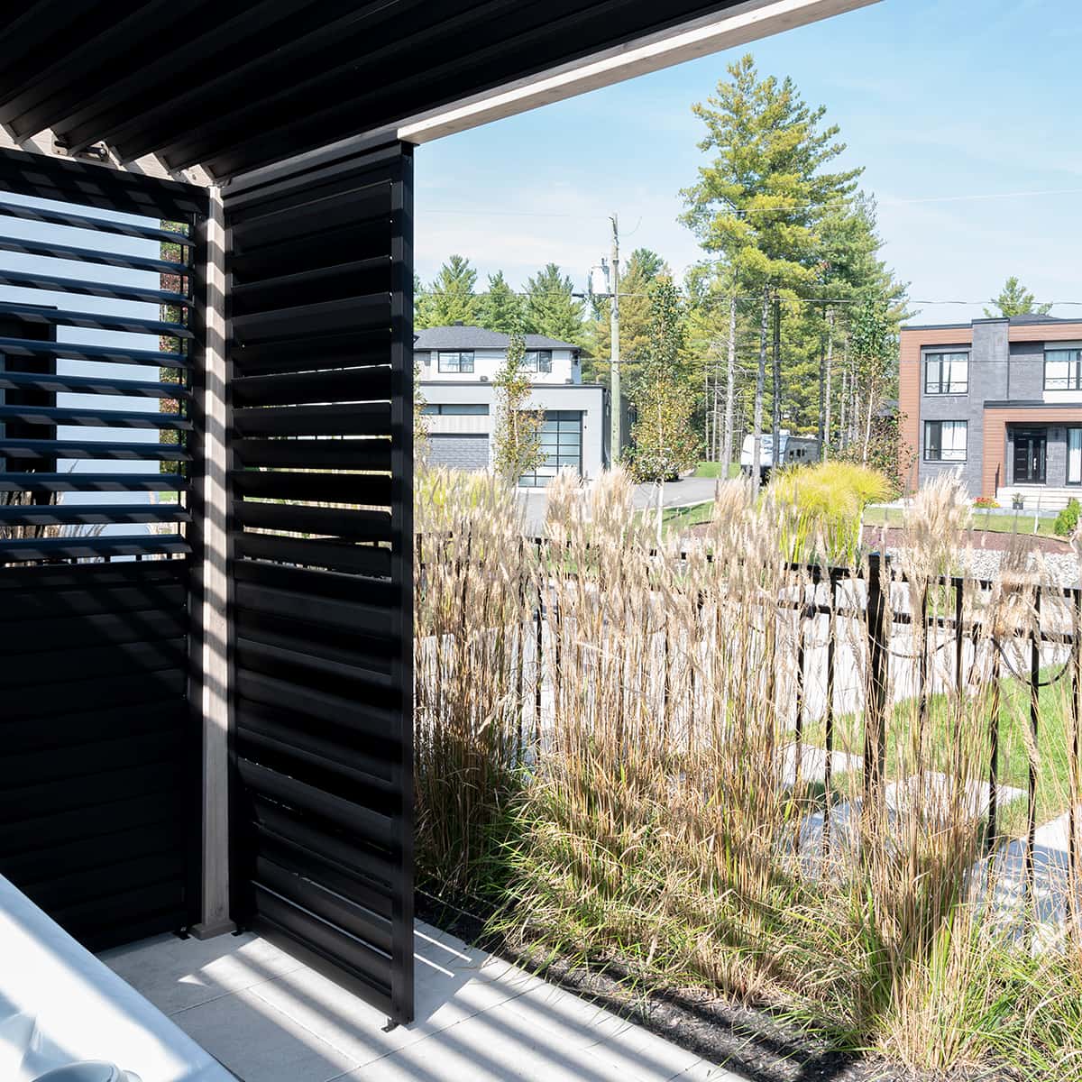 Panneau de persiennes mobiles pour pergola 10' - Anthracite