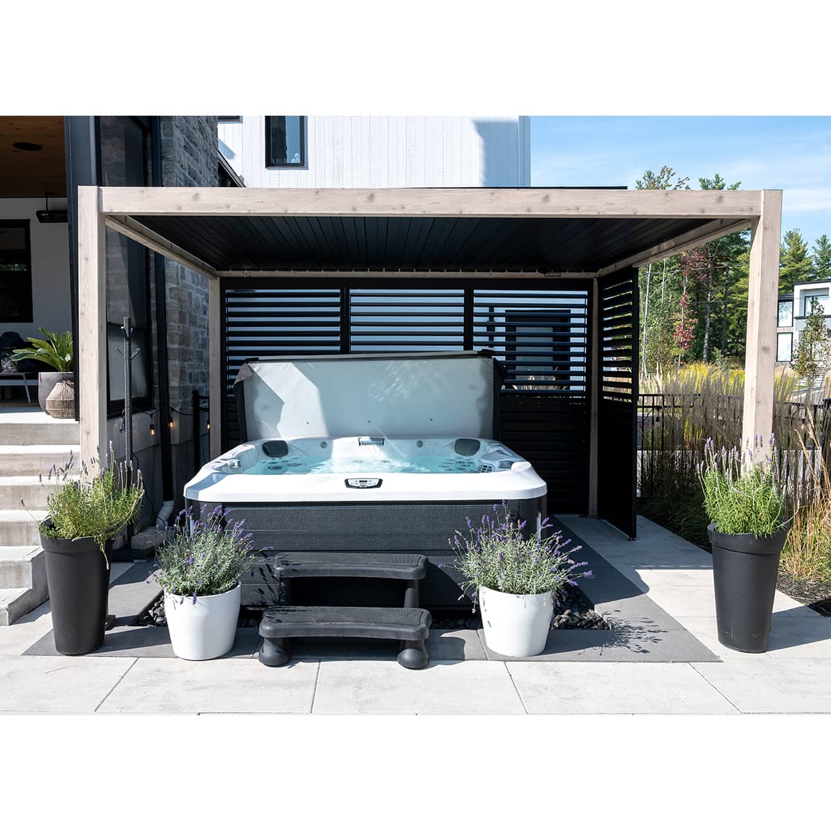 Cosa manual pergola 10' x 10' - Wood finish